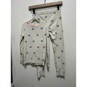 Crewcuts Girls Emoji Cream And Pink Pajama Set Size 8